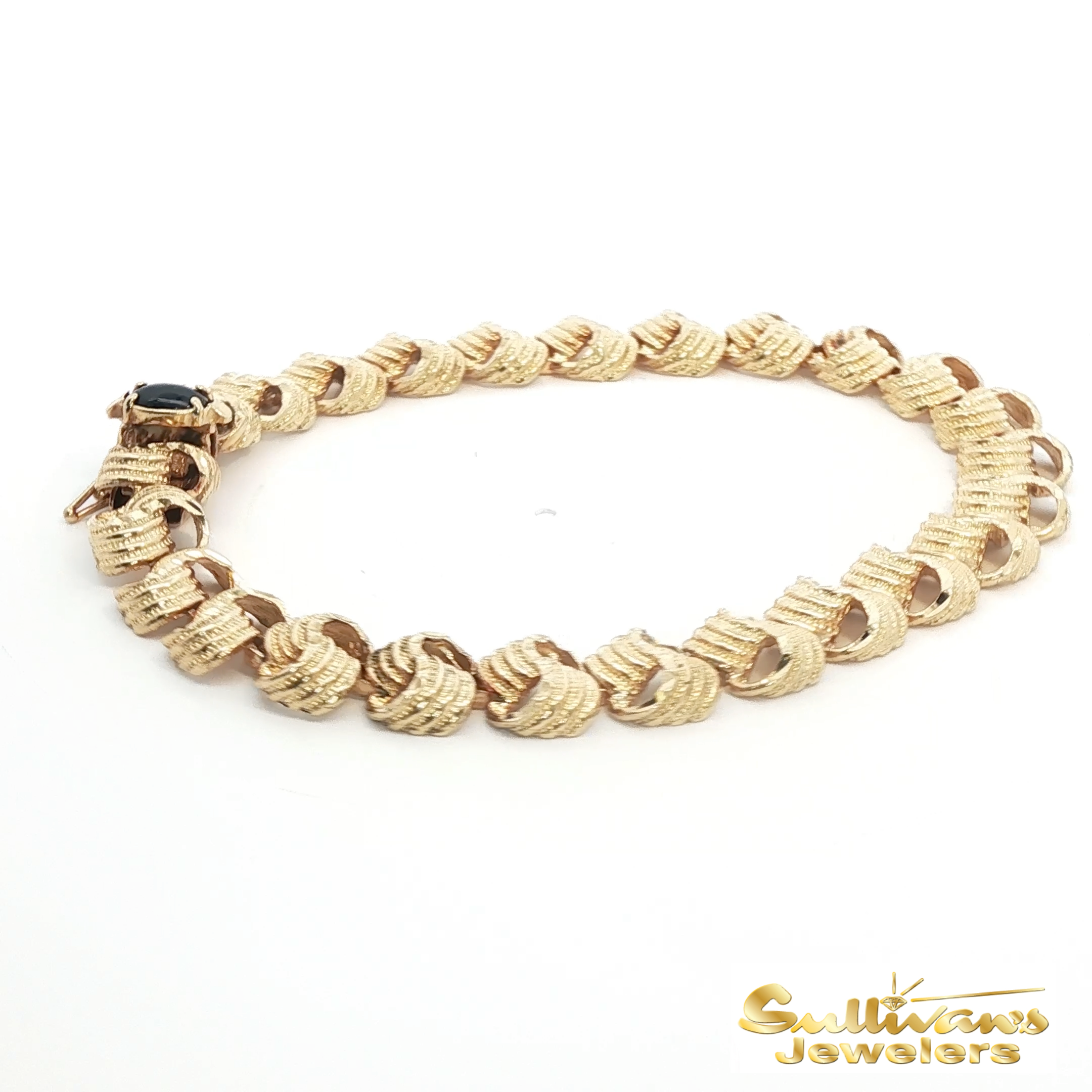 14K Yellow Gold and Onyx Bracelet