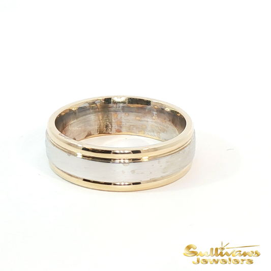 14K Two-Tone Gold Wedding Band