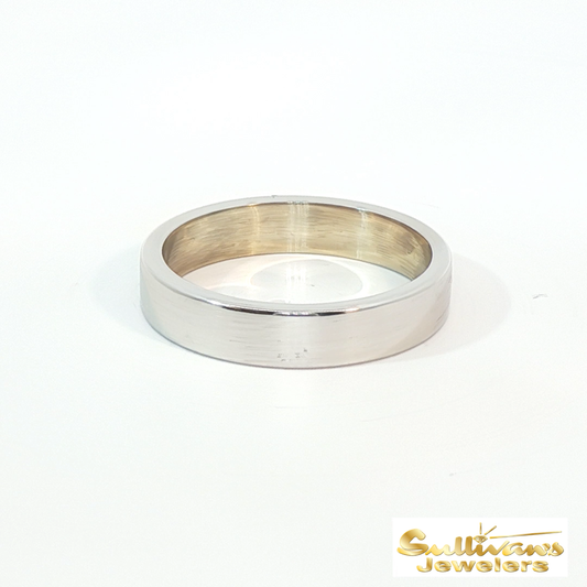 14K Classic White Gold Band