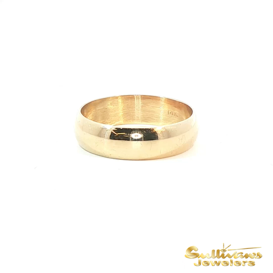 14K Yellow Gold Wedding Band