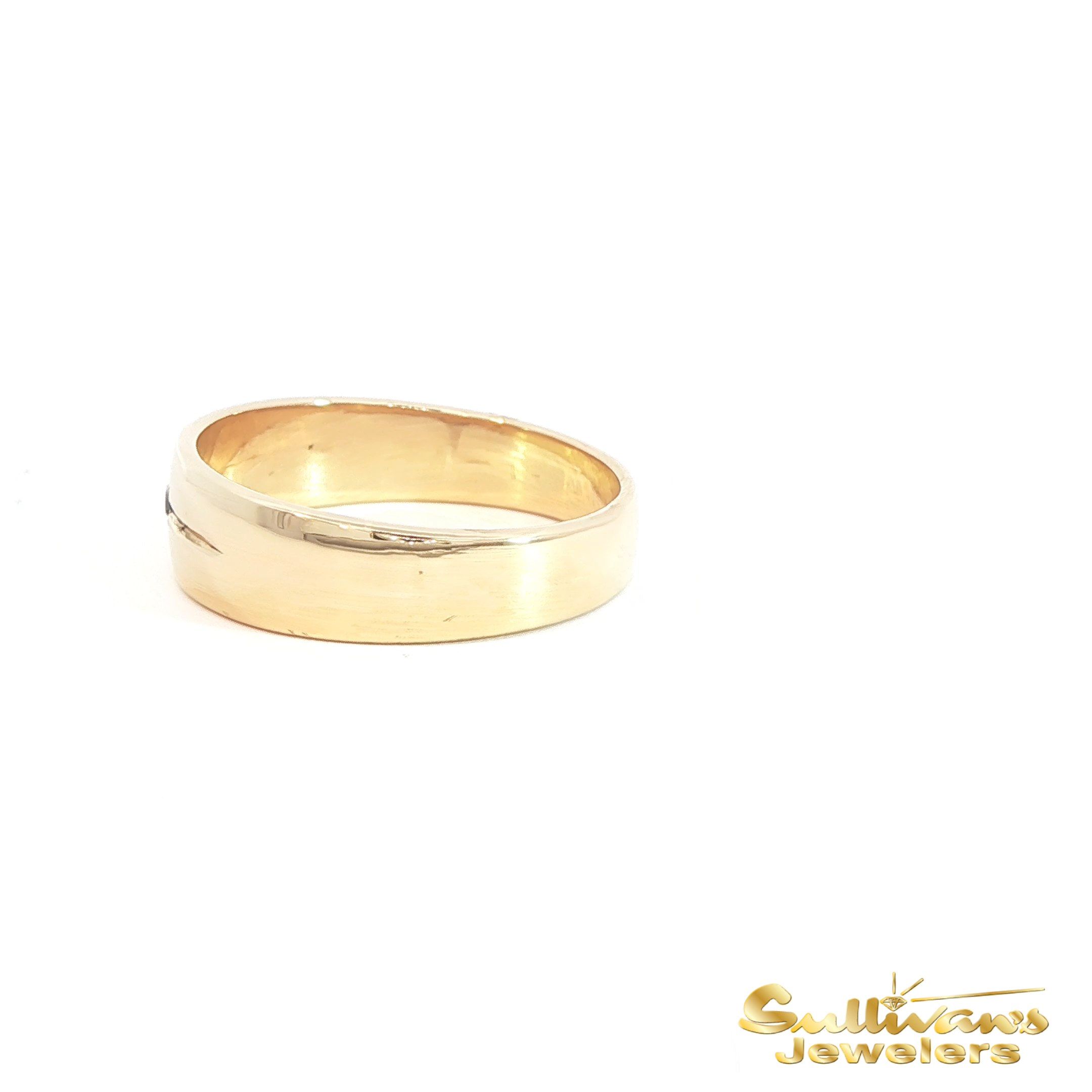 14K Yellow Gold Diamond Sparkle Ring