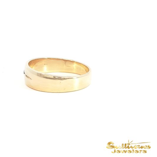 14K Yellow Gold Diamond Sparkle Ring