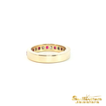 Load image into Gallery viewer, 14K Yellow Gold Ruby and Diamond Band
