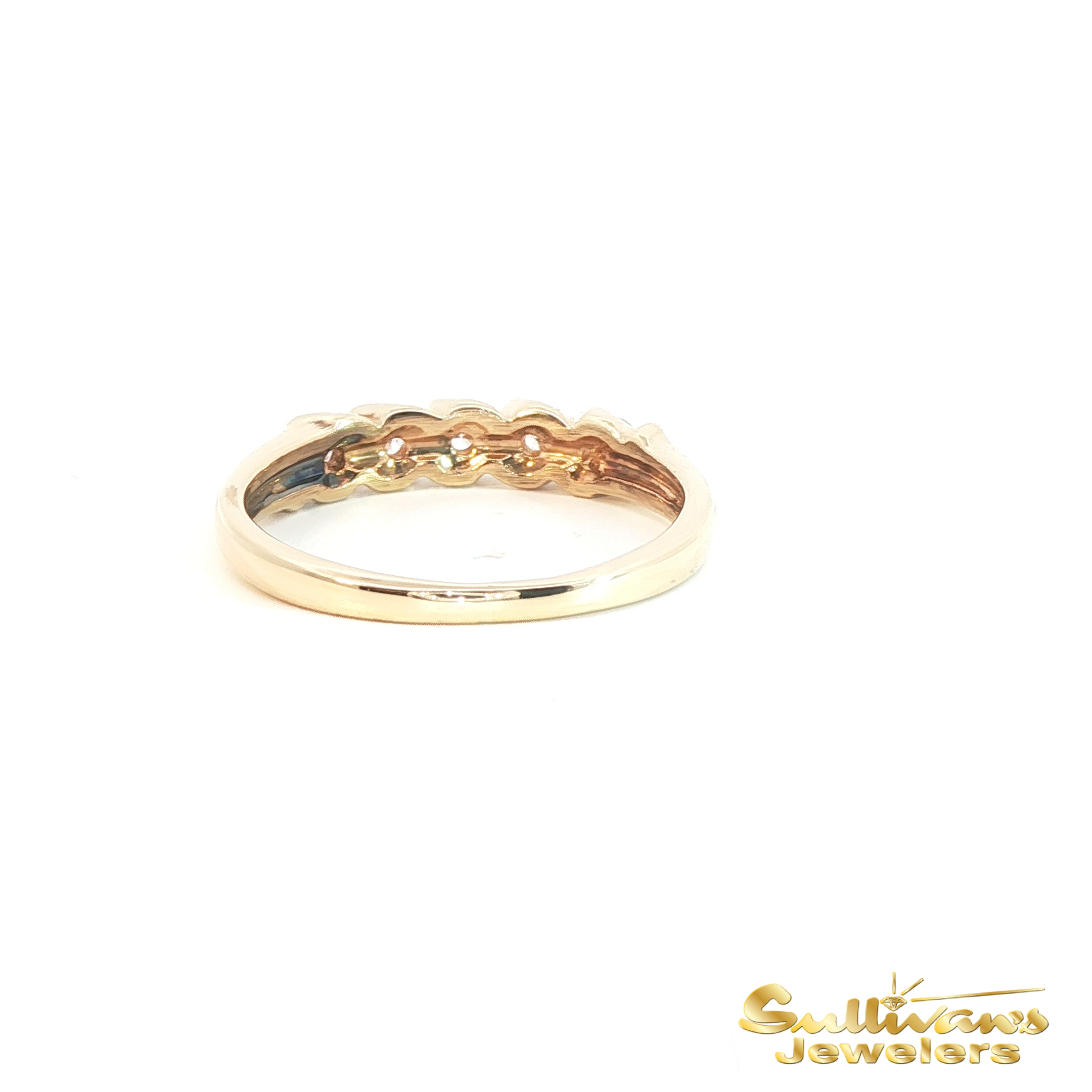14K Yellow Gold Diamond Anniversary Ring