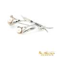 Load image into Gallery viewer, Sterling Silver Floral Brooch with Pearl Cabochons
