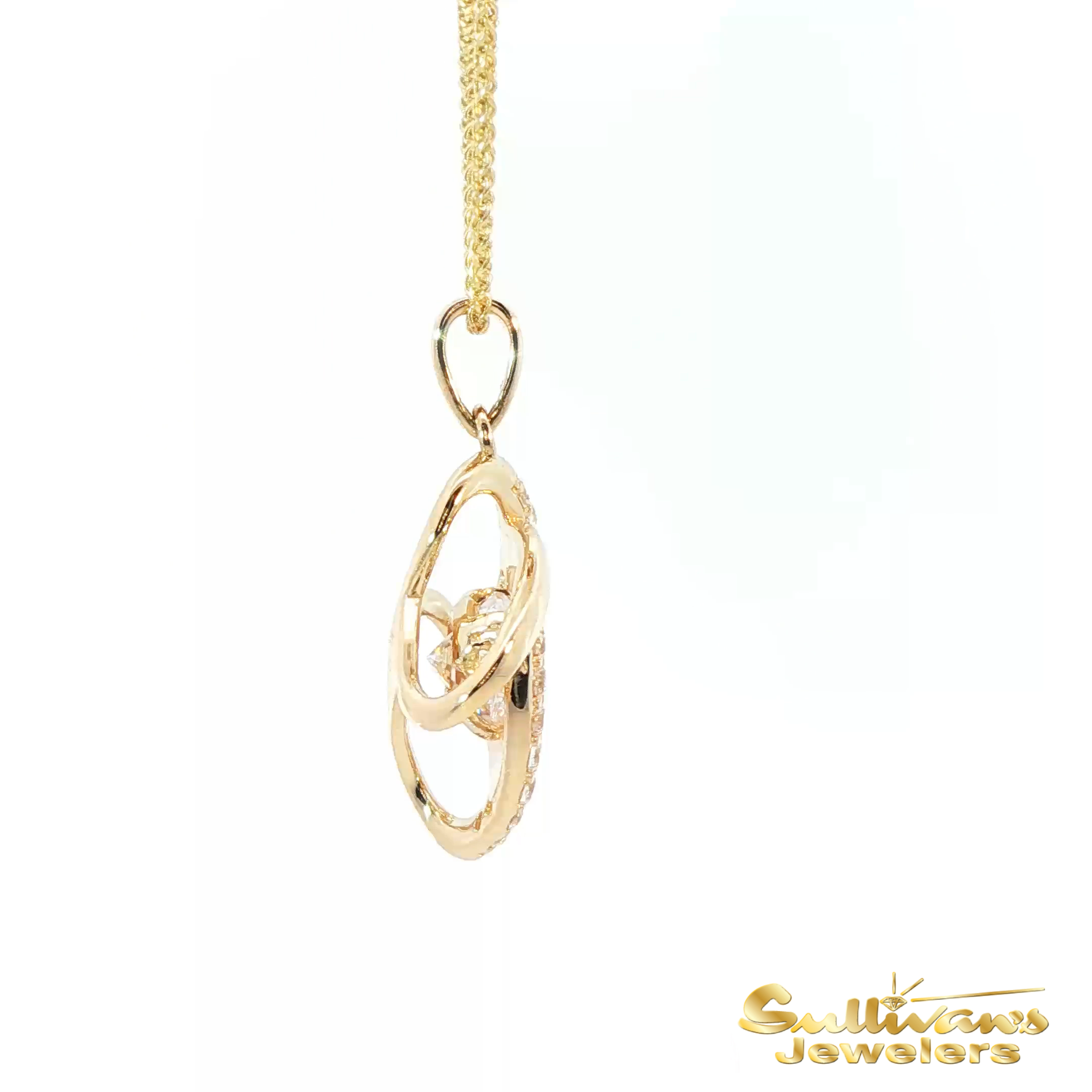 14KT Yellow Gold Sterling Ways for Life Wrap Pendant