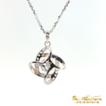 Load image into Gallery viewer, Sterling Silver and CZ Ways for Life Wrap Pendant
