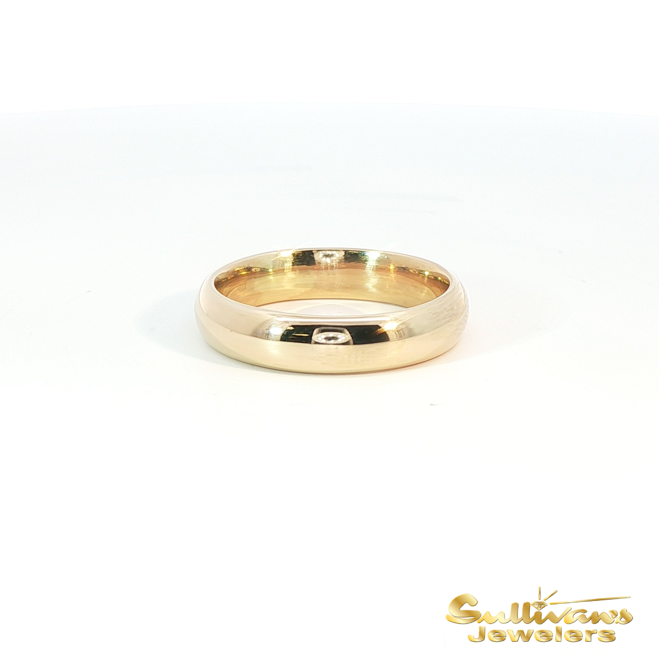 14K Yellow Gold Classic Domed Band