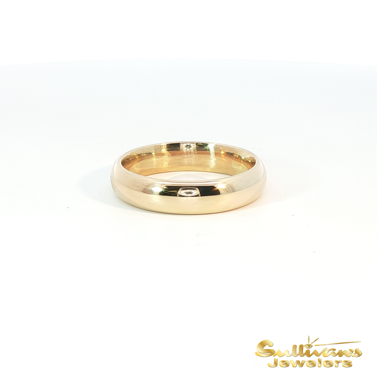 14K Yellow Gold Classic Domed Band
