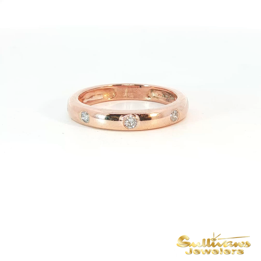 10K Rose Gold Diamond Ring