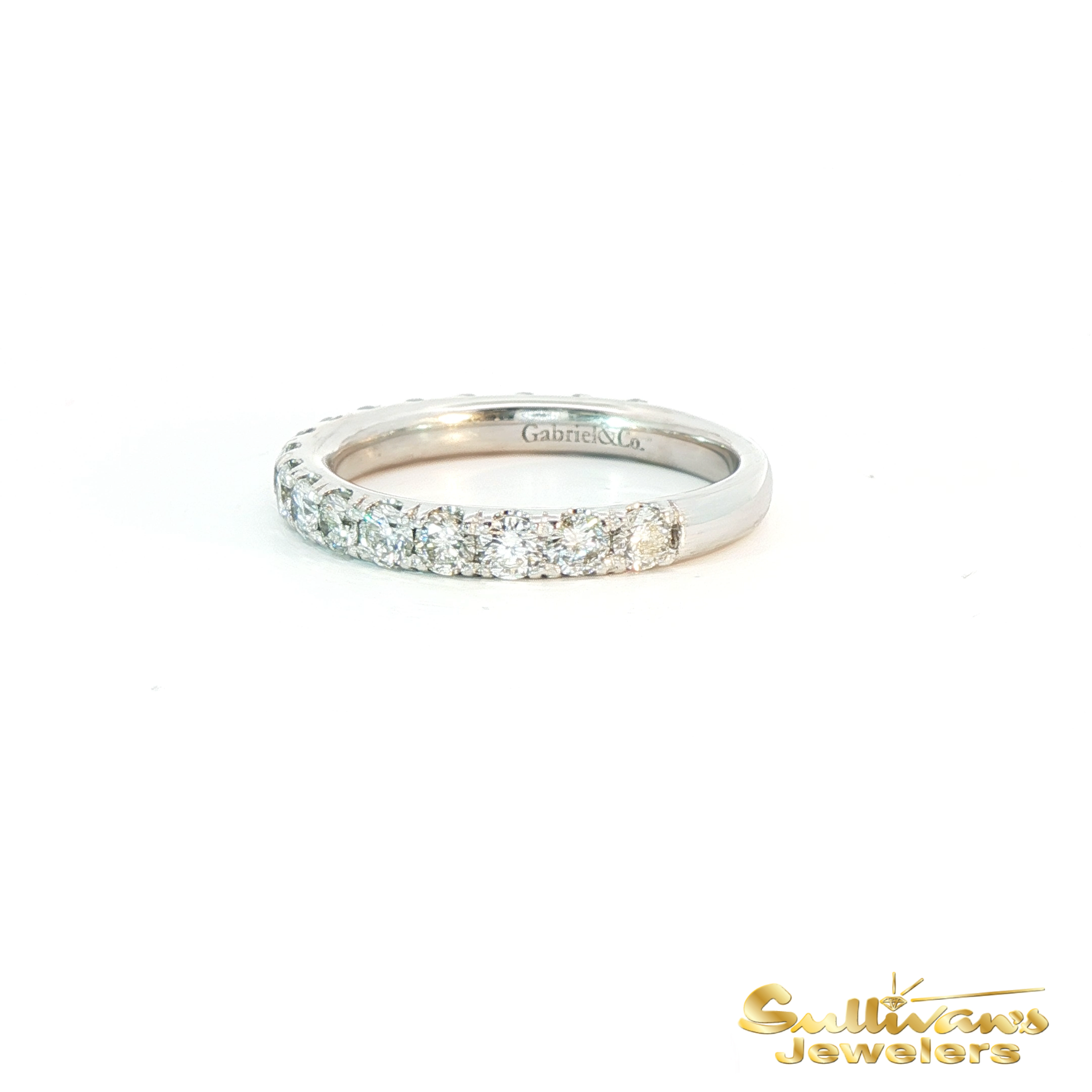 14K White Gold Gabriel & Co Diamond Anniversary Ring