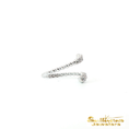 Load image into Gallery viewer, 14K White Gold Diamond Flexible Bypass Ring

