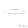 Load image into Gallery viewer, 14K White Gold Flexible Bangle Diamond Bracelet
