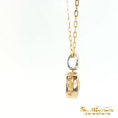 Load image into Gallery viewer, 14K Yellow Gold Charm Necklace with Cushion-Cut Citrine Gemstone
