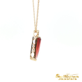 Load image into Gallery viewer, 14K Yellow Gold Trillion Cut Garnet Pendant
