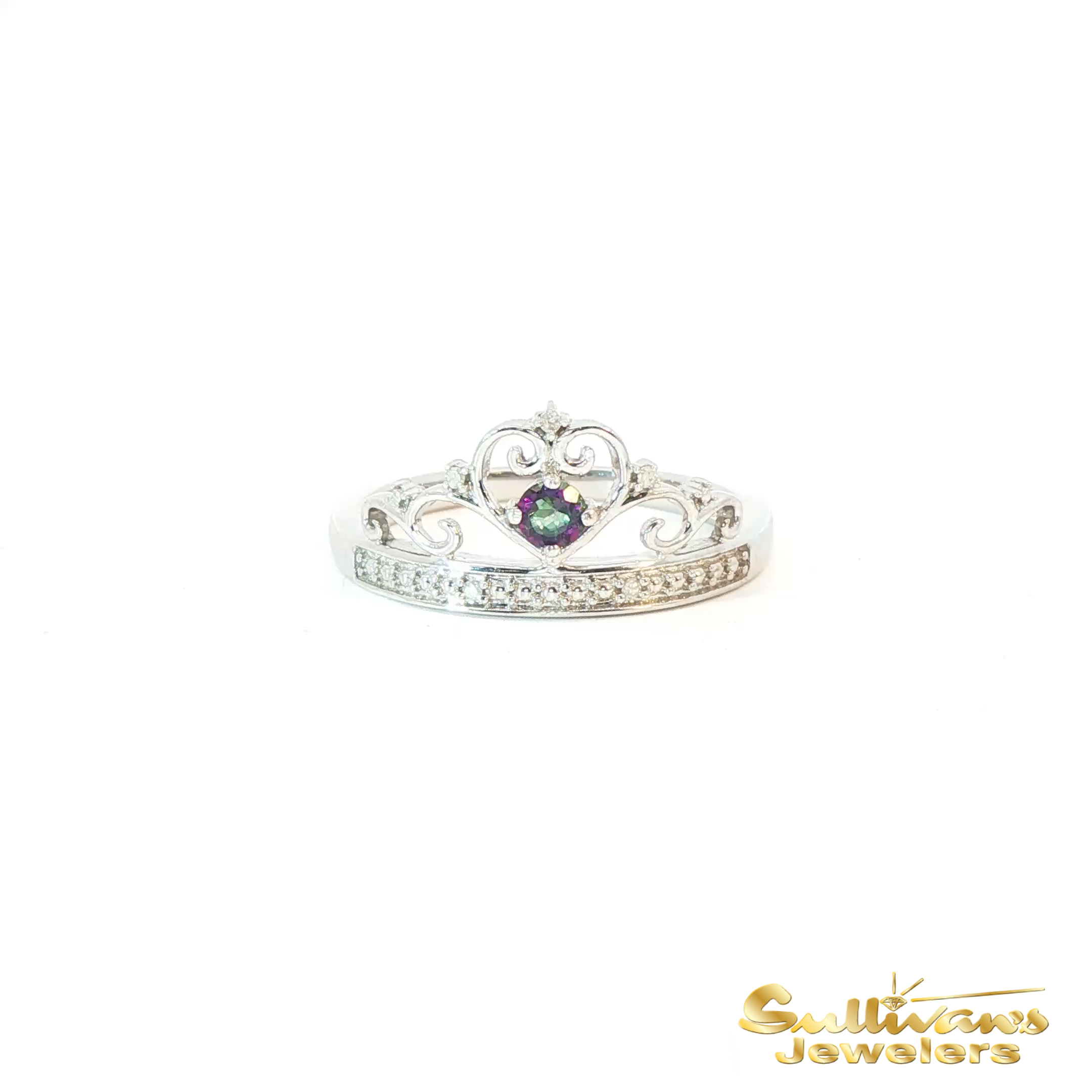 Sterling Silver Mystic Topaz Crown Self-Love Ring