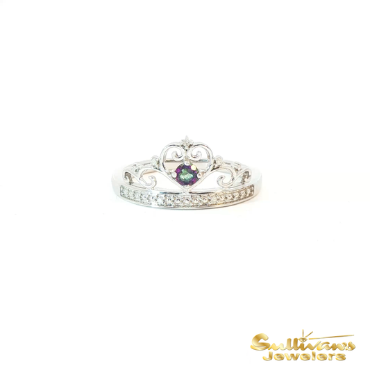Sterling Silver Mystic Topaz Crown Self-Love Ring