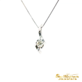 Load image into Gallery viewer, 14K White Gold Diamond Pendant Necklace with Round Brilliant Cut
