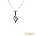Load image into Gallery viewer, 14K White Gold Diamond Pendant Necklace with Round Brilliant Cut
