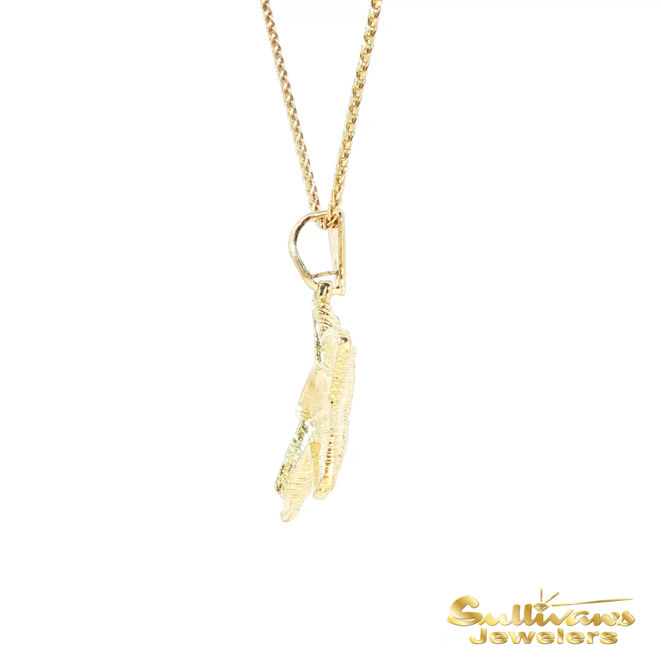 14K Yellow Gold Starfish Charm Pendant