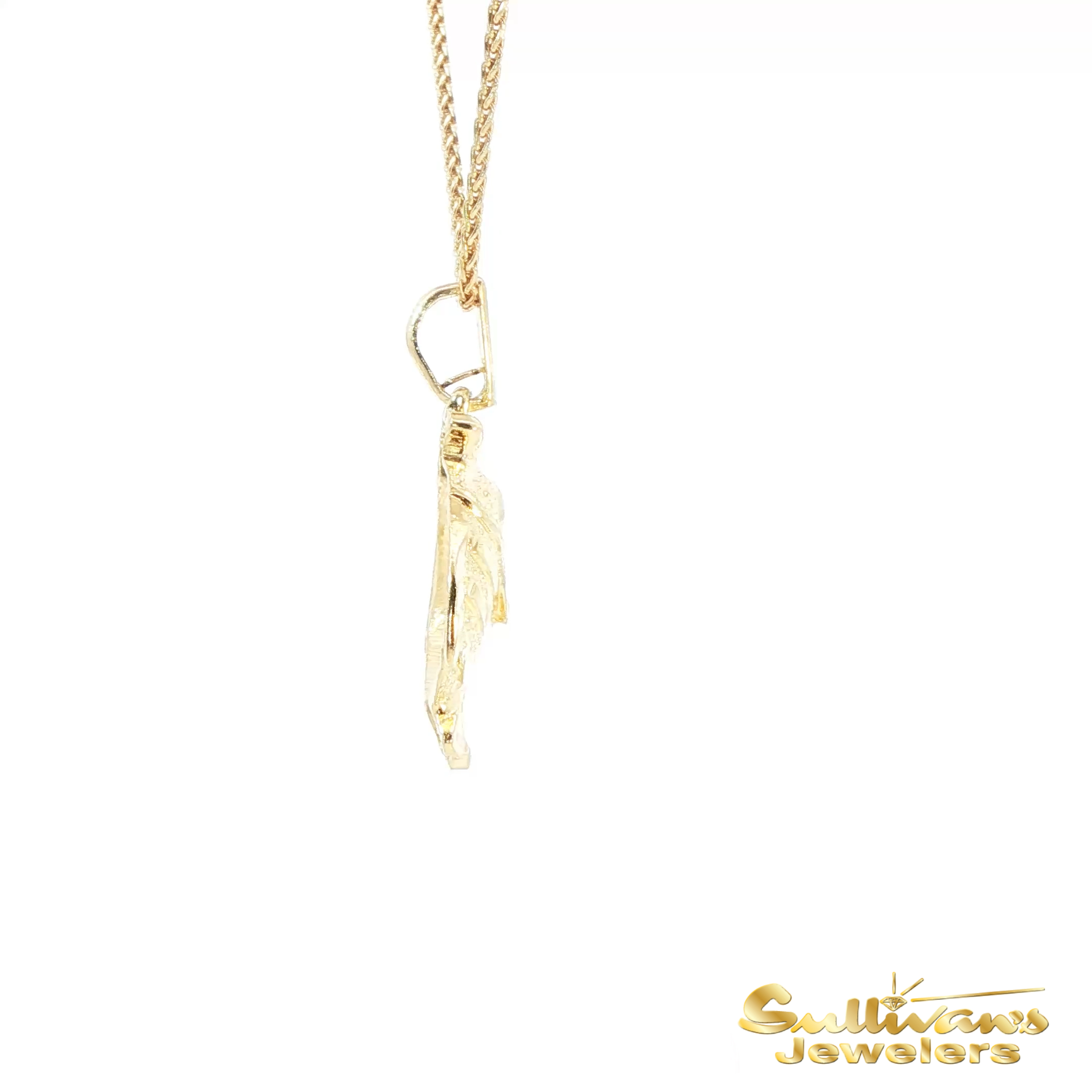 14K Yellow Gold Fish Pendant