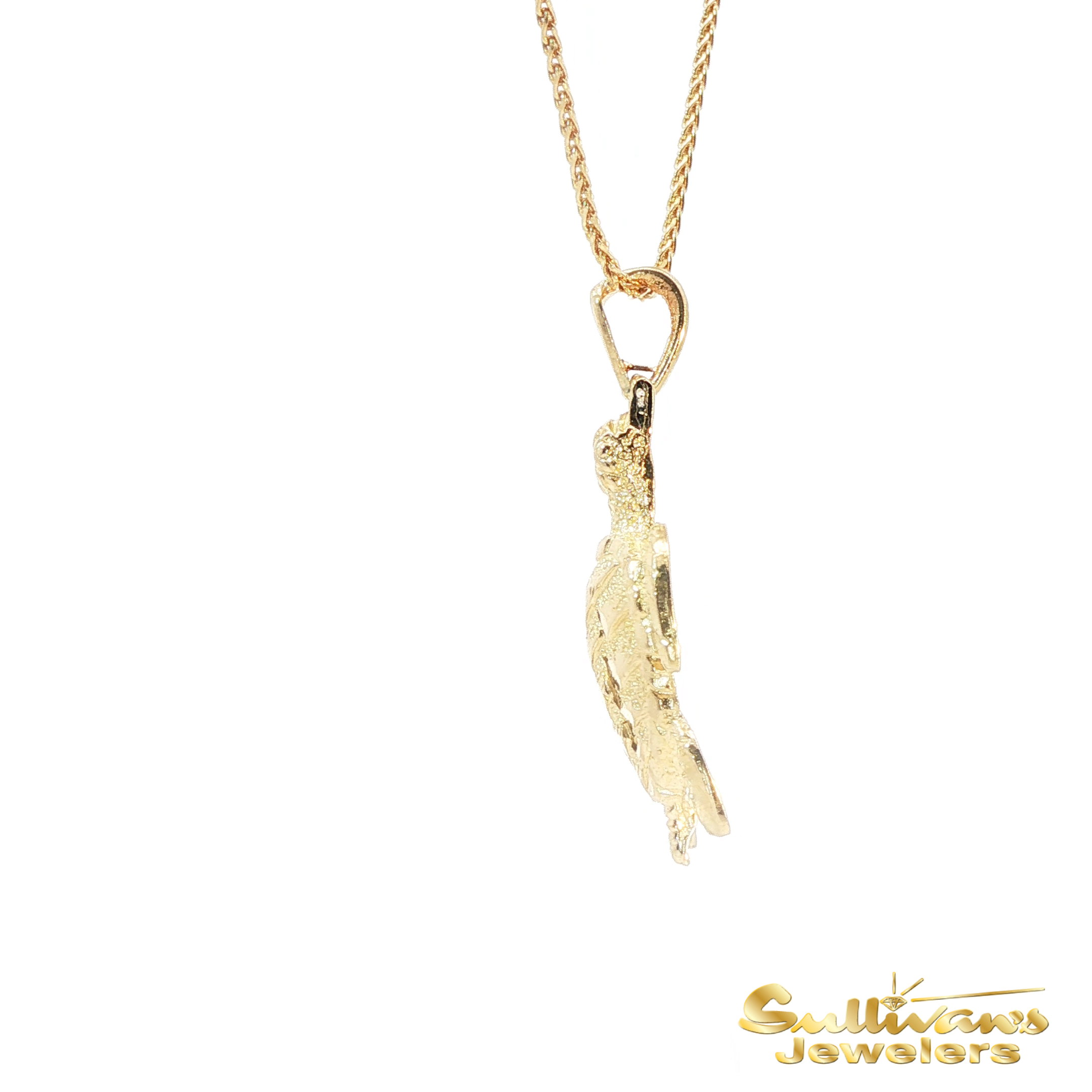 14K Yellow Gold Turtle Pendant