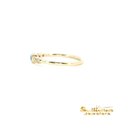 Load image into Gallery viewer, 14K Yellow Gold Emerald Cut Blue Topaz and Diamond Ring

