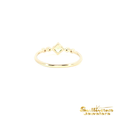 Load image into Gallery viewer, 14K Yellow Gold Princess Cut Peridot and Diamond Stackable Ring
