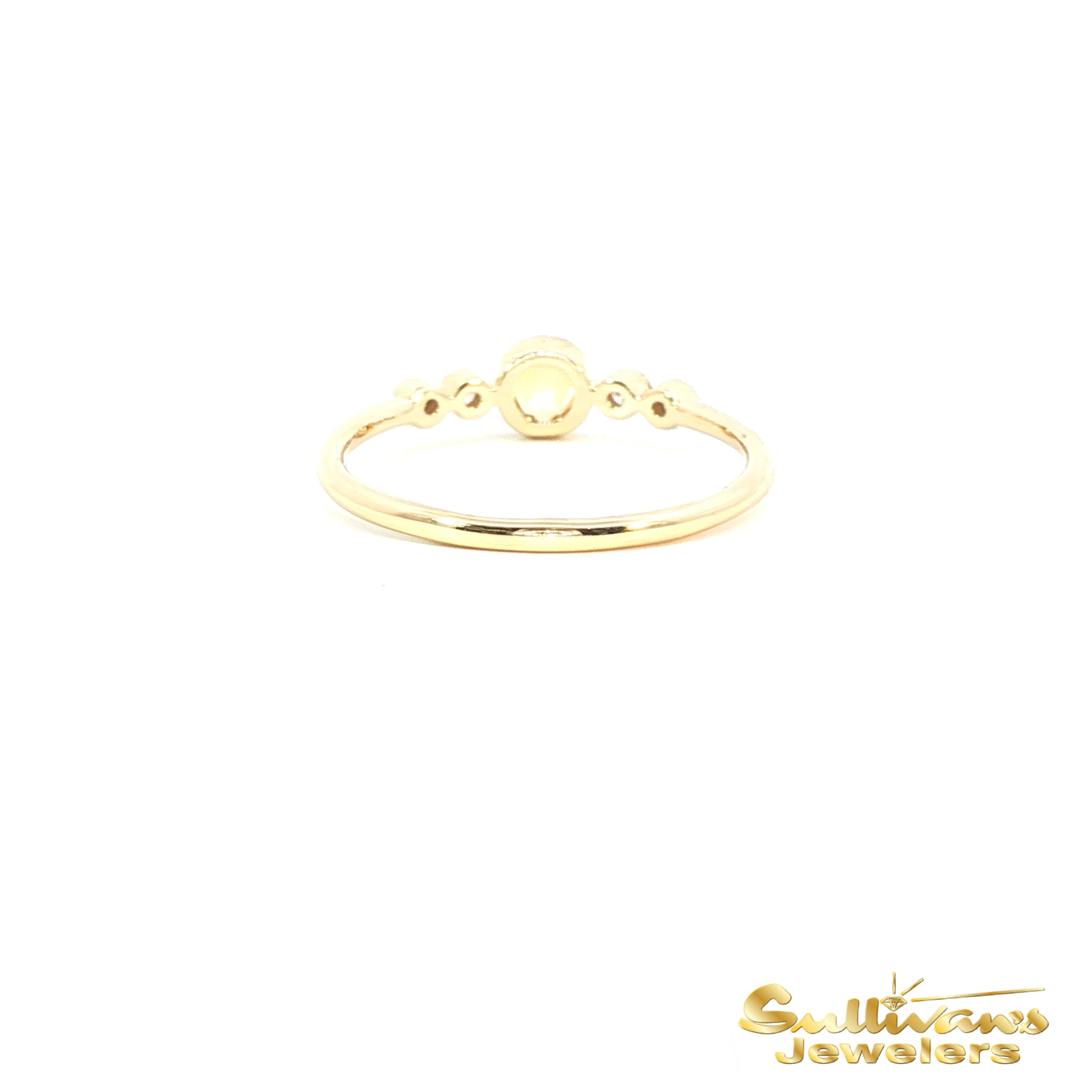 14K Yellow Gold Citrine and Diamond Ring
