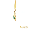 Load image into Gallery viewer, 18K Yellow Gold Pear-Shaped Emerald Pendant

