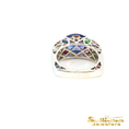 Load image into Gallery viewer, 18K White Gold Multi-Colored Ring
