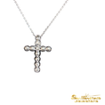Load image into Gallery viewer, 14K White Gold Diamond Cross Pendant
