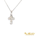 Load image into Gallery viewer, 14K White Gold Diamond Cross Pendant
