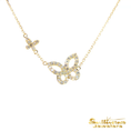 Load image into Gallery viewer, 10K Yellow Gold New Life Mission Butterfly Diamond Necklace

