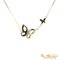 Load image into Gallery viewer, 10K Yellow Gold New Life Mission Butterfly Diamond Necklace
