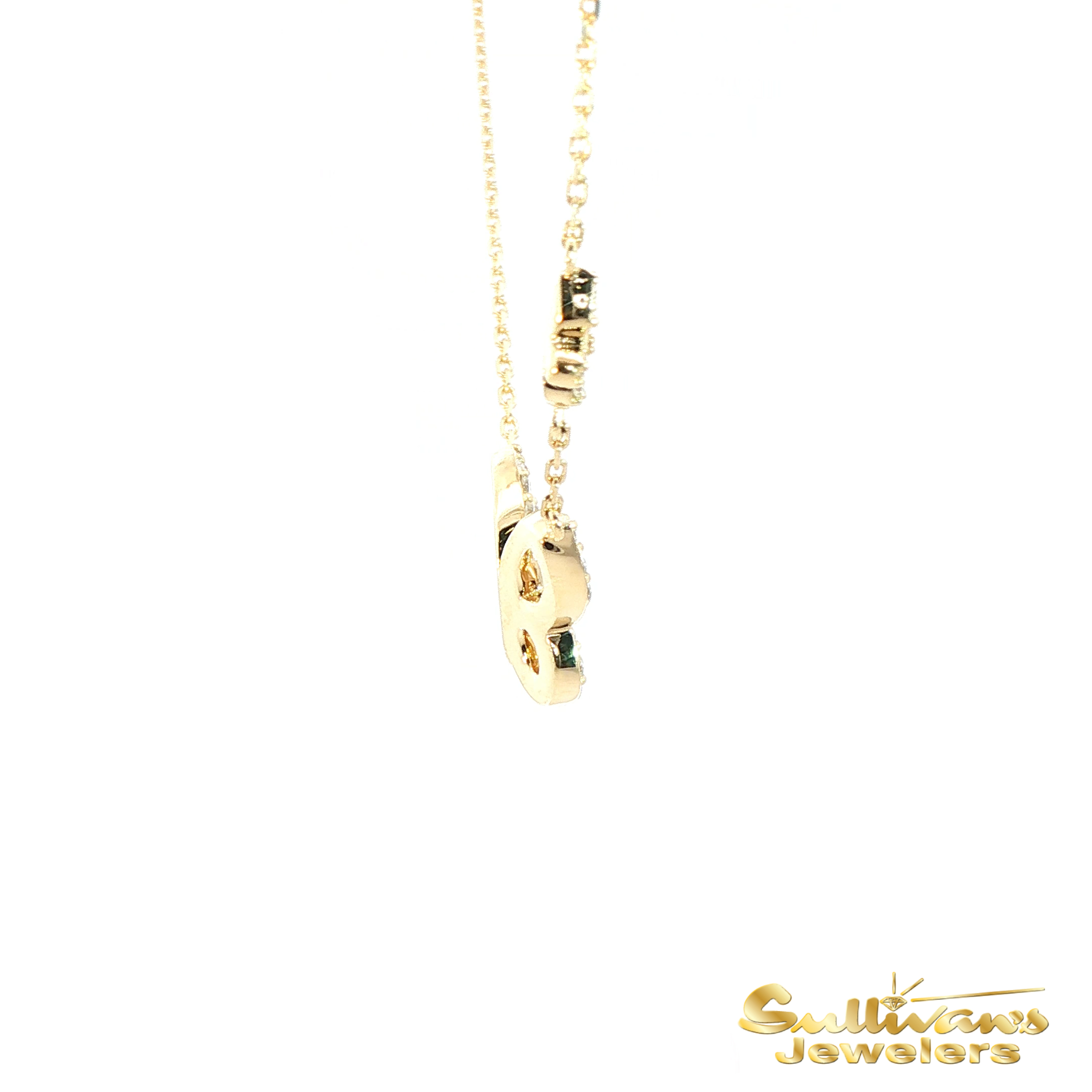 10K Yellow Gold New Life Mission Butterfly Diamond Necklace