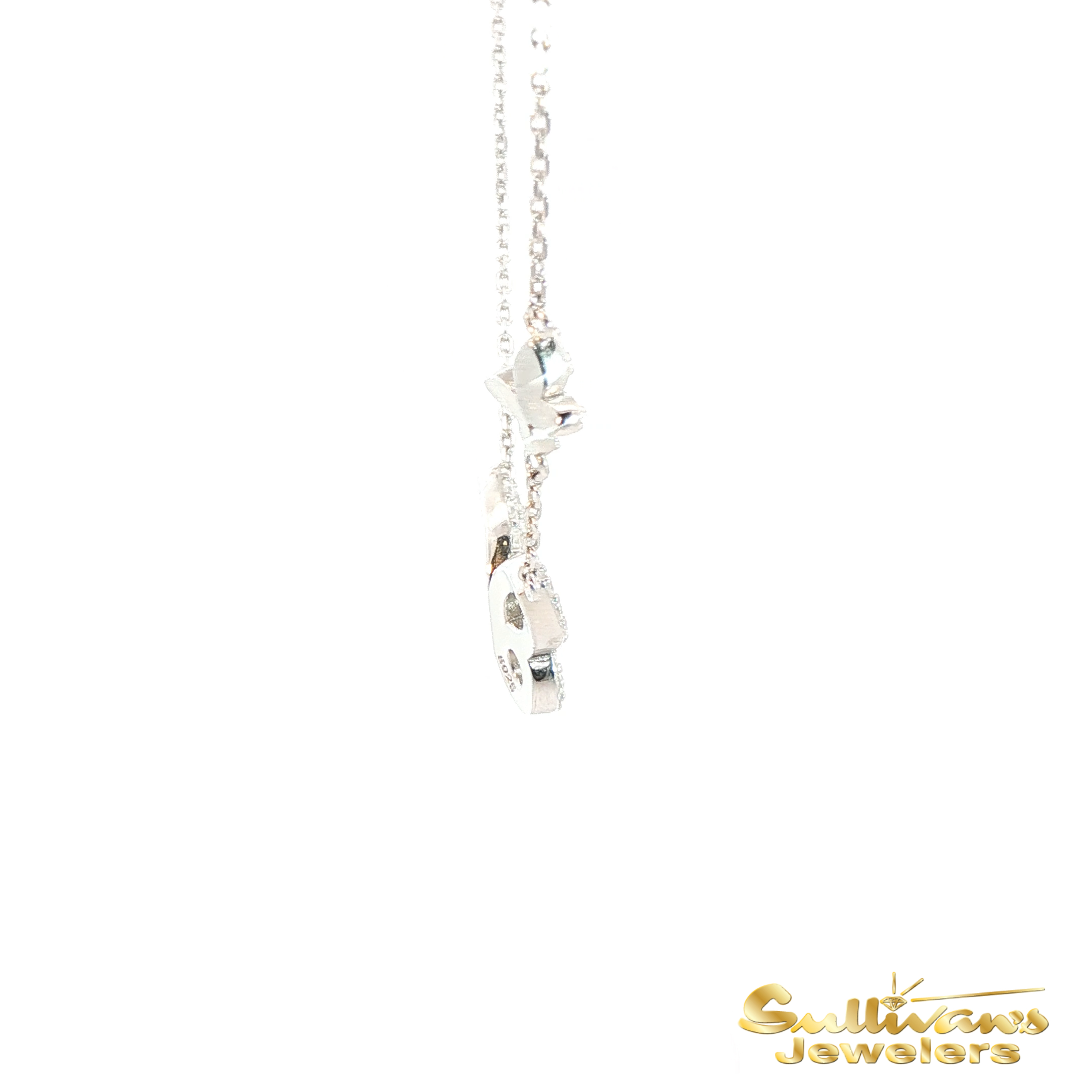 Sterling Silver New Life Mission Butterfly CZ Necklace