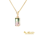 Load image into Gallery viewer, 14K Yellow Gold Pink & Green Tourmaline Pendant
