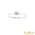 Load image into Gallery viewer, 14K White Gold Blue Sapphire Stackable Ring
