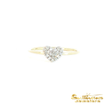 Load image into Gallery viewer, 14K Two Tone Diamond Heart Stackable Ring

