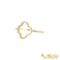 Load image into Gallery viewer, 14K Yellow Gold Diamond Open Clover Ring
