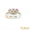 Load image into Gallery viewer, 14K White Gold Pink Sapphire and Diamond Ring

