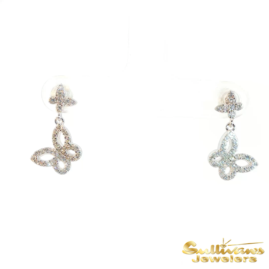 Sterling Silver New Life Mission Butterfly Earrings