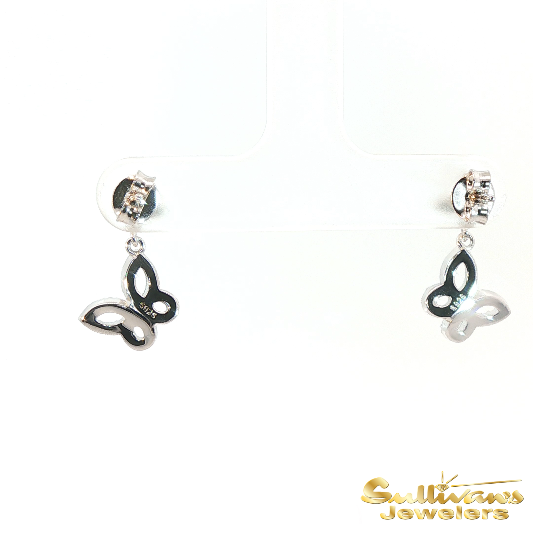 Sterling Silver New Life Mission Butterfly Earrings