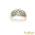Load image into Gallery viewer, 18K White Gold Radiant Cut Antique Engagement Ring
