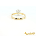 Load image into Gallery viewer, 14K Yellow Gold Decagon Solitaire Engagement Ring
