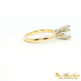 Load image into Gallery viewer, 14K Yellow Gold Decagon Solitaire Engagement Ring
