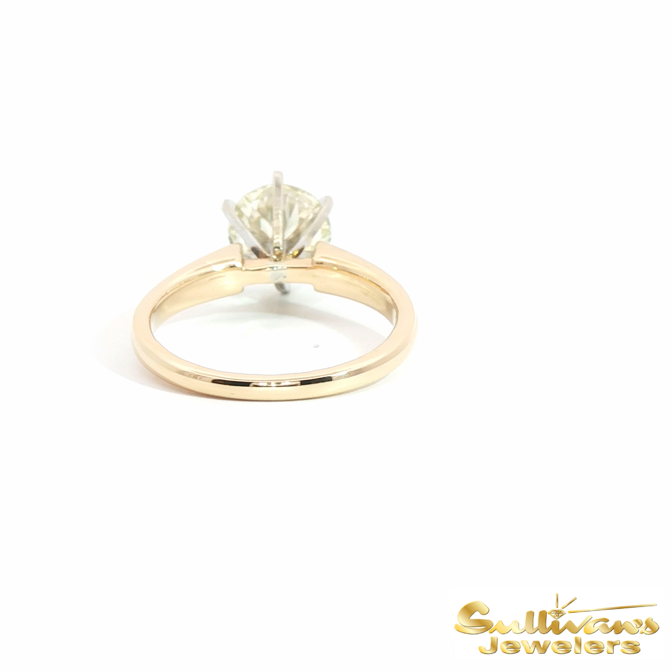 14K Yellow Gold Old European Cut Diamond Ring