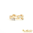 Load image into Gallery viewer, 14K Yellow Gold Diamond "Swimming Upstream" Fish Ring
