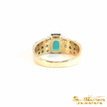 Load image into Gallery viewer, 14K Yellow Gold Teal Tourmaline Diamond Ring
